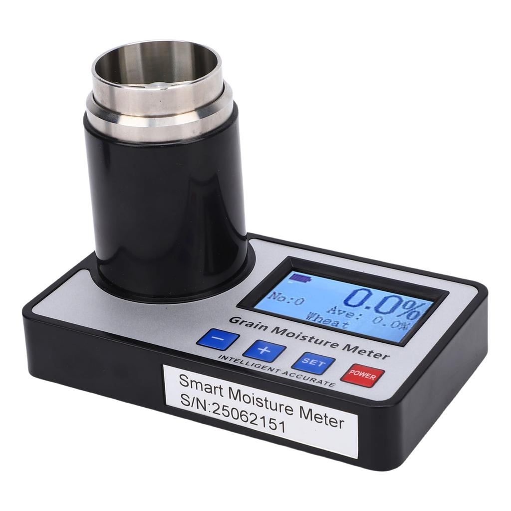 19 Grains Humidity Tester High Accuracy Grain Humidity Meter with Auto Temperature Compensation for Coffee Beans Cocoa