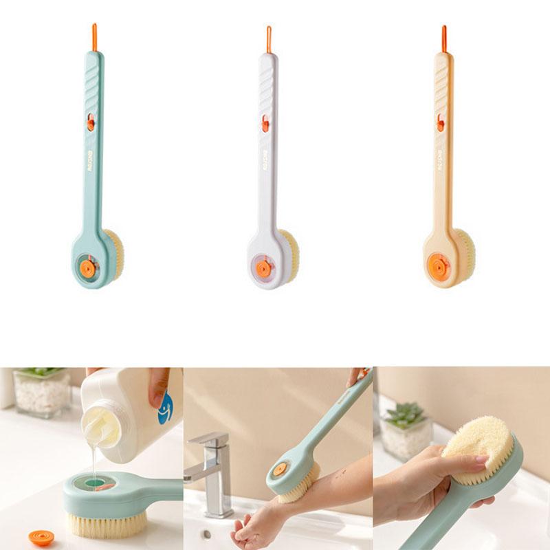 

Reusable Back Scrubber With Soap Dispenser Multifunctional Body Brush синий