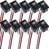 Round/ Square Head Rocker Switch ON/Off SPST 2Pin Toggle Switch with Wires DC12V-24V Electrical Switch for Automotive Boat RVs Switches Seat 3