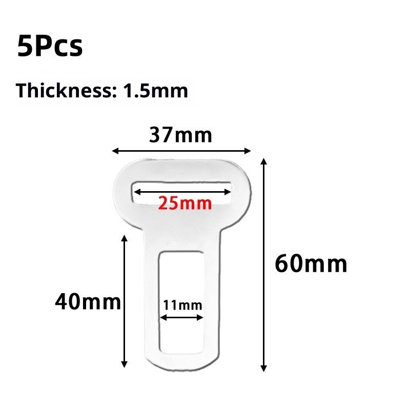 5Pcs Thick Pet Seat Belt Adapters Seat Belt Clip Seatbelt Lock Buckle Plug Car Metal Clips For Pet Leashes Car Accessories