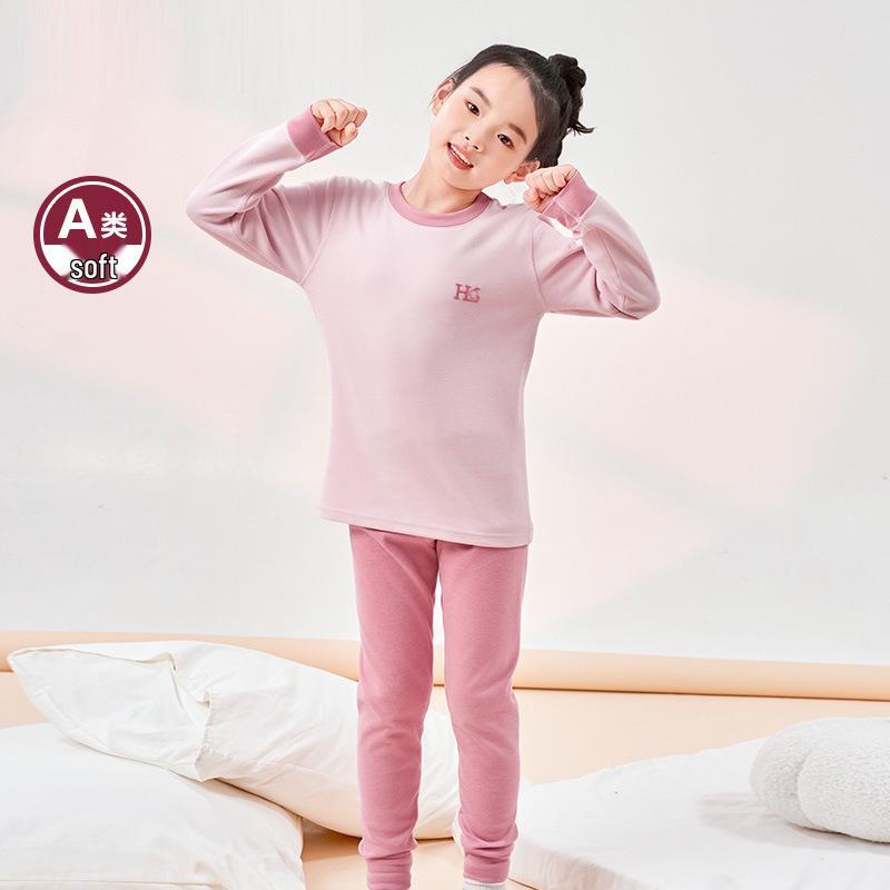 

Детский осенний пижамный комплект: Теплое хлопковое нижнее белье для мальчиков и девочек 160 cm