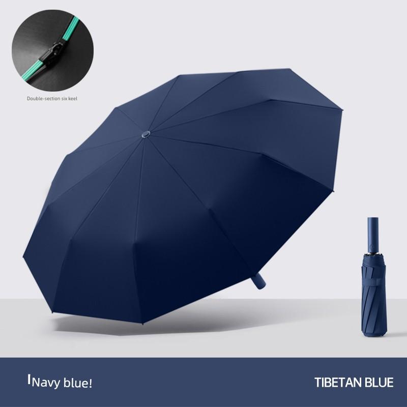 Extra-Large Foldable Rain Umbrella for Home Use, Enlarged, Thickened, Reinforced, Suitable for Three People, Dual-Use for Sun and Rain, Sun