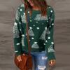 Women's Casual  Knitted Long Sleeve Pullover Sweater Knitted Top Christmas