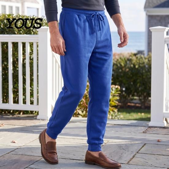 Heren Fleece gevoerde Joggingbroek Joggers, Verdikte Trainingsbroek met Geribbelde Enkelmanchetten, Veelzijdige Dagelijkse Warme Broek Winter Atletische Broek voor Buiten