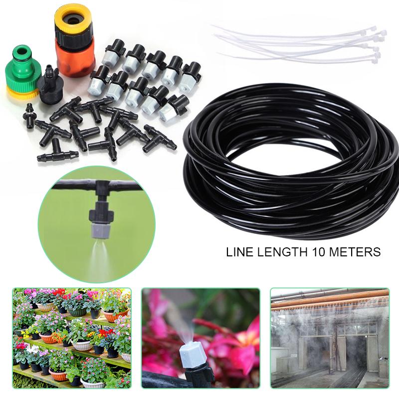 10M 10 Spraying Heads + Connector for Fine Misting Moisturizing Dust Removing