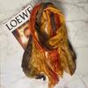 Gradient Blue Cotton-Linen Scarf: Retro Versatile Print, Long Pleated Women's Accessory for Autumn/Winter