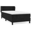 3127525 vidaXL Divan Bed with Mattress Black 90x190 Cm Velvet