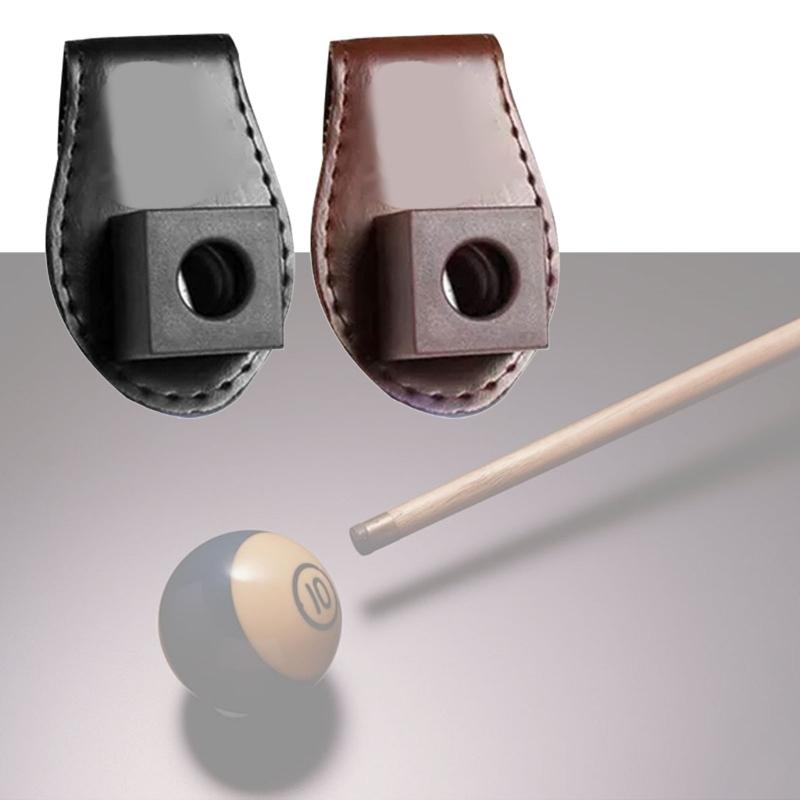 Tragbarer Billardkreidehalter Lederkreidetasche mit magnetischem Gürtelclip Kreidehalter für Poolbillard Snooker