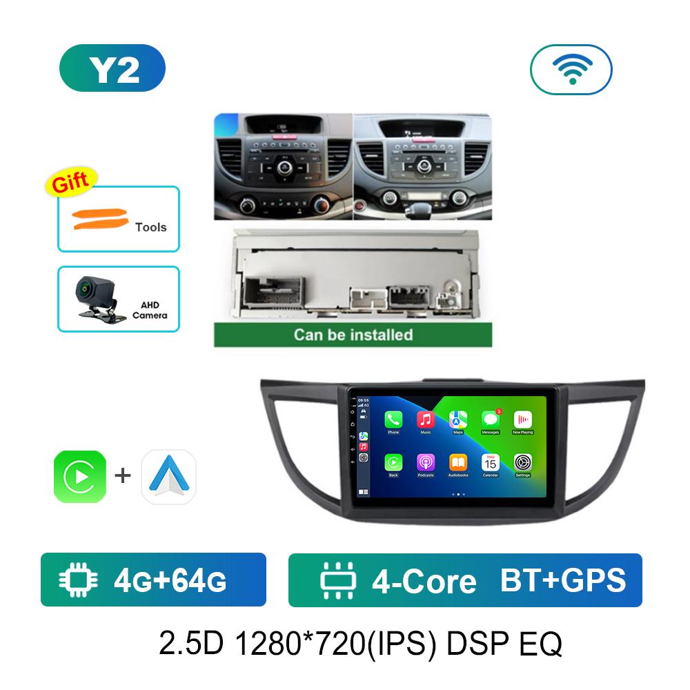 Carplay WiFi 10.1 '' for Honda CRV CR-V 4 RM RE 2011 - 2018 GPS Car Video Multimedia Player Android OS 4G BT HD Touch Screen