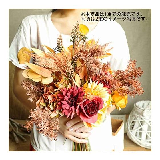 Dried flower bouquet artificial flower bouquet autumn decoration fake flower interior wedding ceremony rose chrysanthemum autumn DIY photography