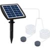 AIMOONSA 6V 2W Solar Oxygen Pump — 2200mAh Battery, 2.5m Hose, 2 Air Stones for Ponds and Fish Tanks