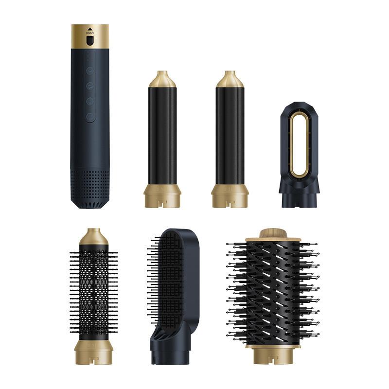 110000 RPM 6-in-1 Silent Hot Air Comb Portable Multifunctional Curling Iron Professional Blow Dry Styling Comb
