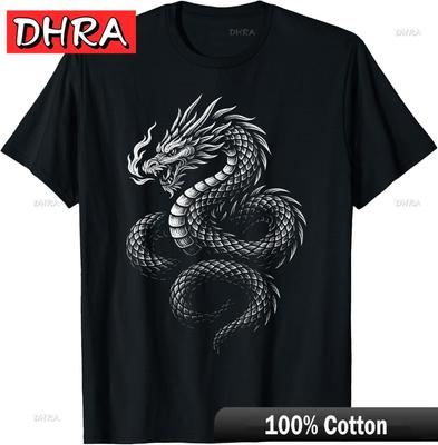 Mythical Creature Art for Fantasy Fans Vintage Asian Dragon TShirt Classic Shirts Clothing for Weekend Style TShirt Unisex