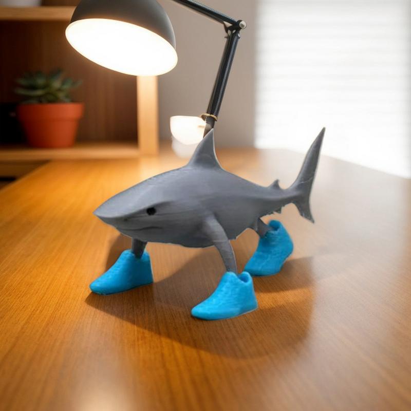 Shark Figurine Tungtungsahur Figure Desktop Decoration Articulated Tralalero Tralala Figure Ornament Funny Doll 3D Printed Toys