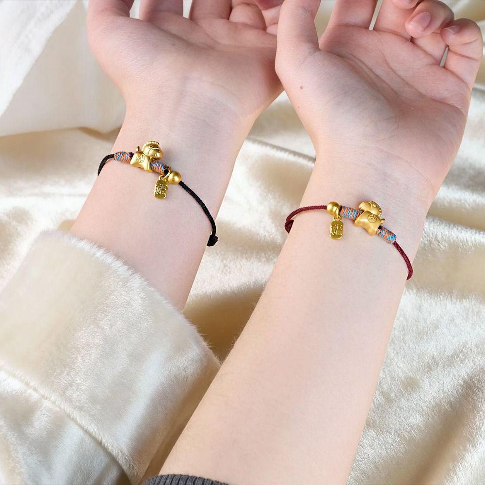 New Year Hand Rope Lucky Pony Red Rope Chinese Style Fortune Bracelet  Spring Festival