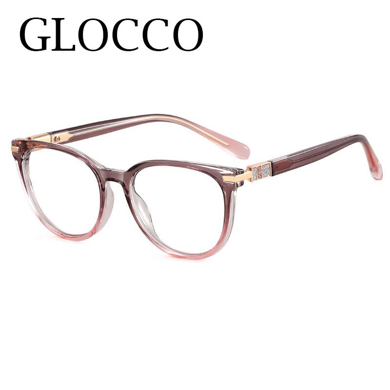 Retro Anti- Blue Lightweight Cat Eye TR90 Eyeglasses Female Luxury Brand Design Trend Prescription Optical Eye Eyeglasses Frames + 1 .5+2+3