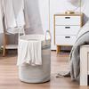 Dirty Clothes Storage Bag Cotton Rope Braided Laundry Basket Foldable Large Capacity