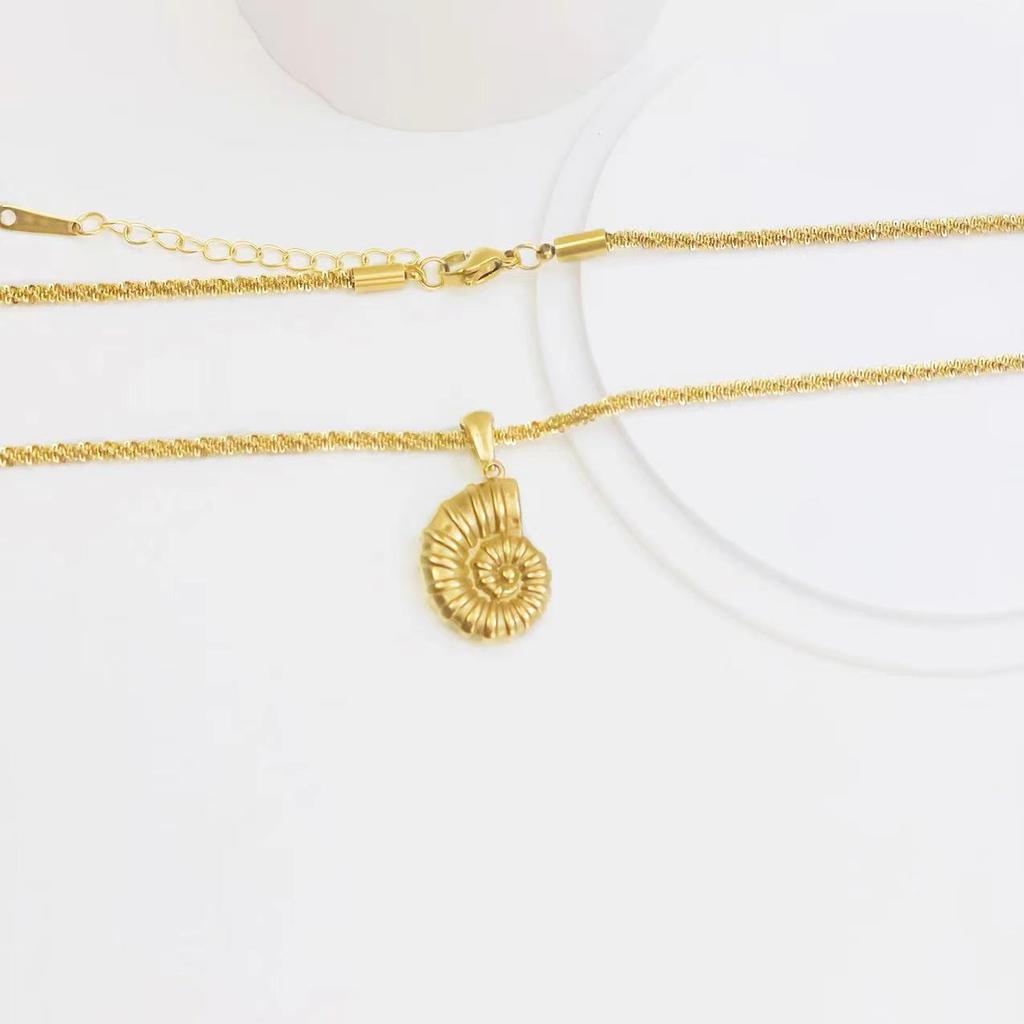 Ocean Series Necklace Stainless Steel Electroplated 18K Gold Millionaire With Non-Fading Commuter Necklace