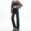 Narrow Version Straight Jeans Women's Spring High Waist Thin Pipe Pants Women's Spring Straight Pants Women's Spring Small