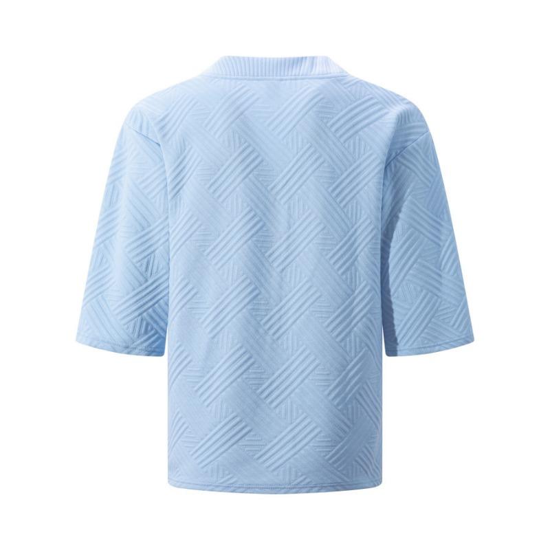 New Spring Summer Men's V-Neck Jacquard Sweater All-Match Breathable Soft Casual Comfort Knit Top