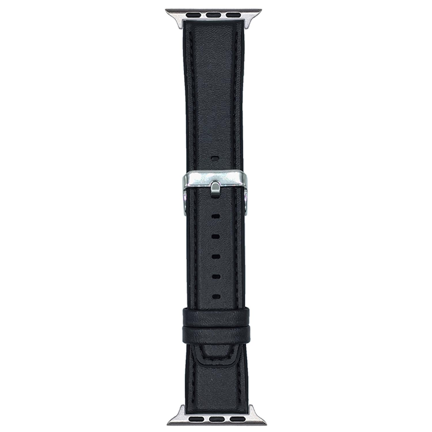 

Ремінець для Apple Watch Series 10 Ultra 9 8 7 SE 6 5 4 3 2 1 46 мм 49 мм 45 мм 44 мм 42 мм Силіконовий ремінець з PU покриттям текстури наппи Black