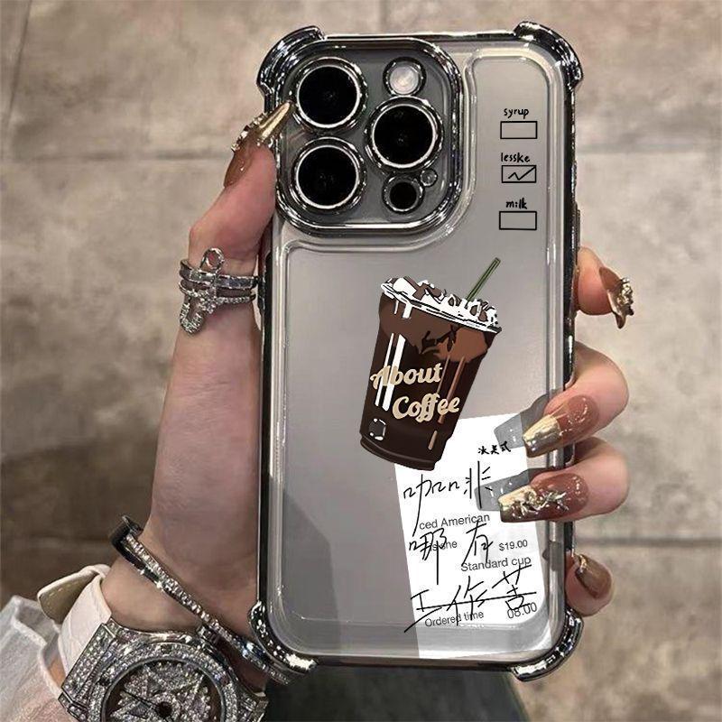 

Apple 17 Pro Max iPhone Case: Electroplated Airbag Corners, Fits iPhone 13-16, High-End Feel, Niche Design. 16