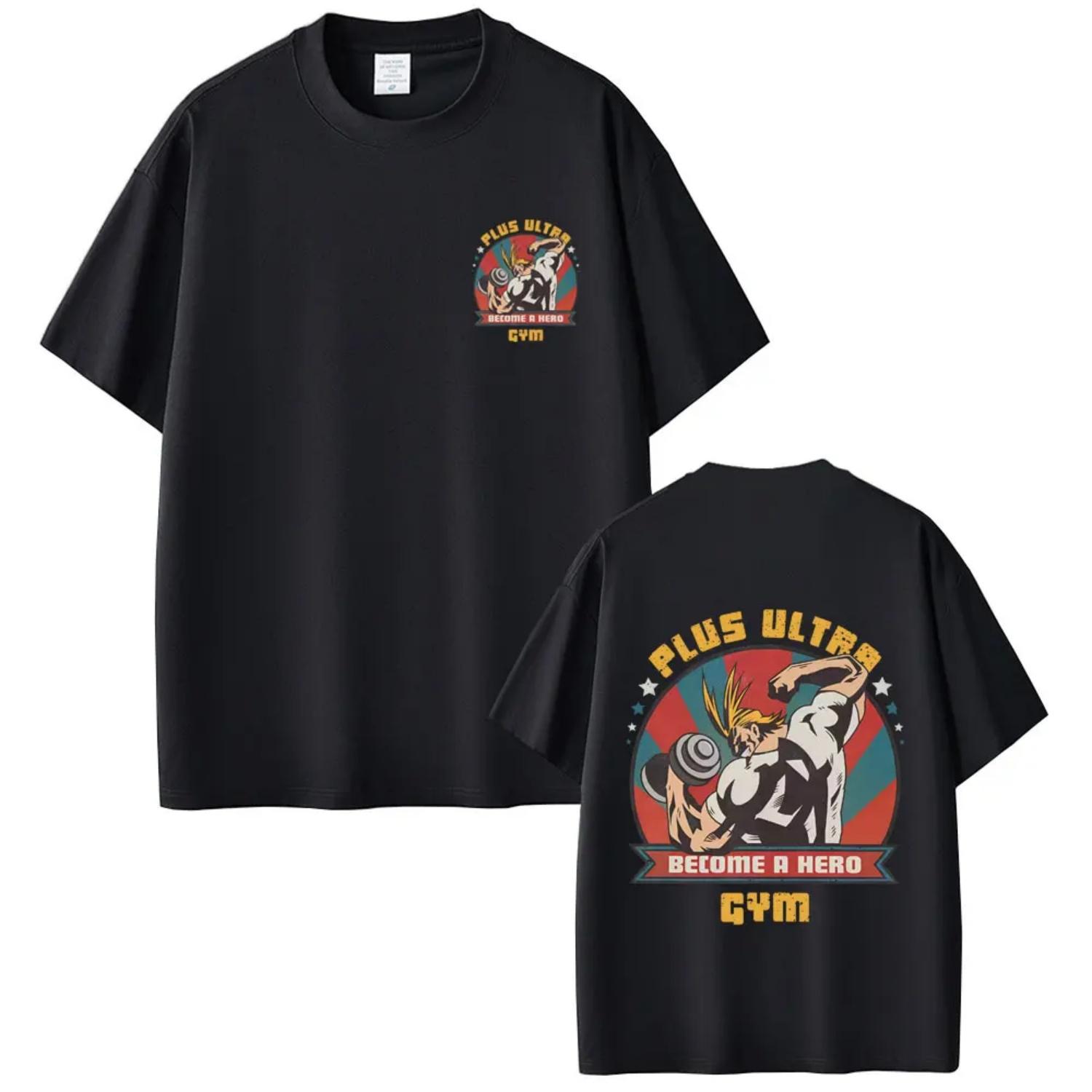 

Anime My Hero Academia All Might Plus Ultra Gym Graphic T-shirts Men Women Fitness Casual Cotton Y2K Tee Male Vintage Streetwear S разноцветный