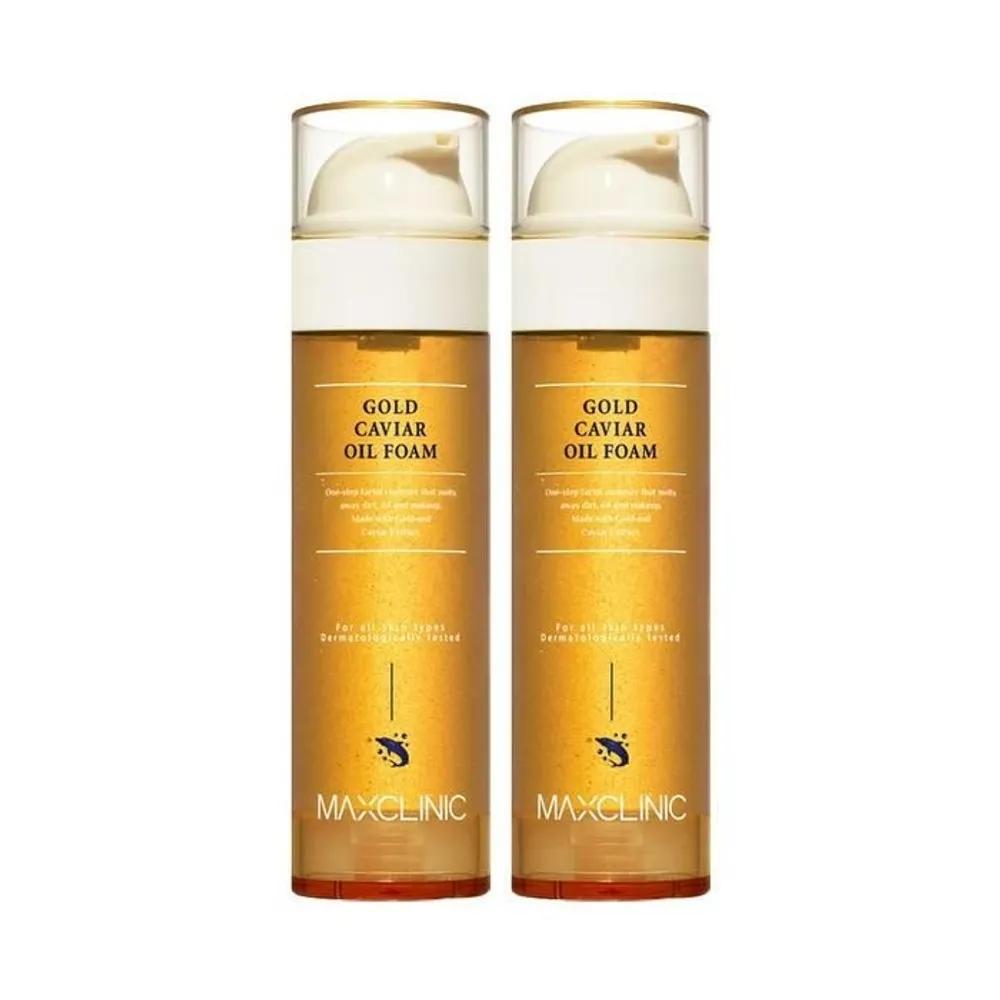 MAXCLINIC Oil Foam Cleansing Gold Caviar Large Size 110g 2 Packs