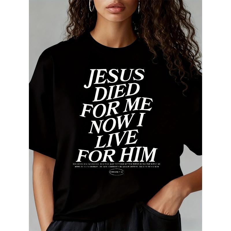 

Womens Round Neck Letter Anime Print Pure T Shirt Simple Design Breathable Casual Daily Summer Party Essential Locally Shipped 4XL чорний