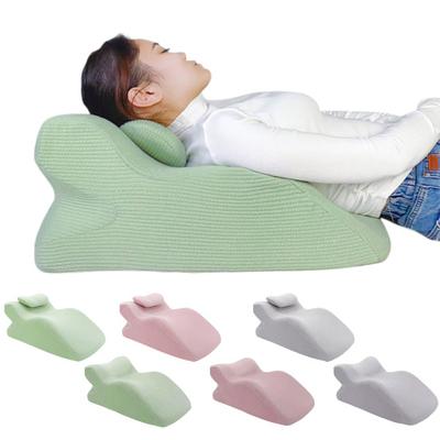 Wedge Prone Pillow Memory Foam Leg Wedge Ergonomic Back Neck Pain Relief Support Cushion with Removable Cover for Sitting Up Lying Reading