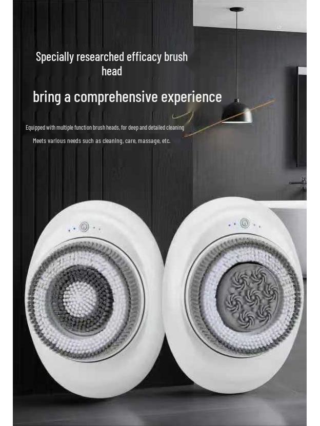 Multi-Functional Smart Wall-Mounted Electric Shower Exfoliator with Large Brush Head