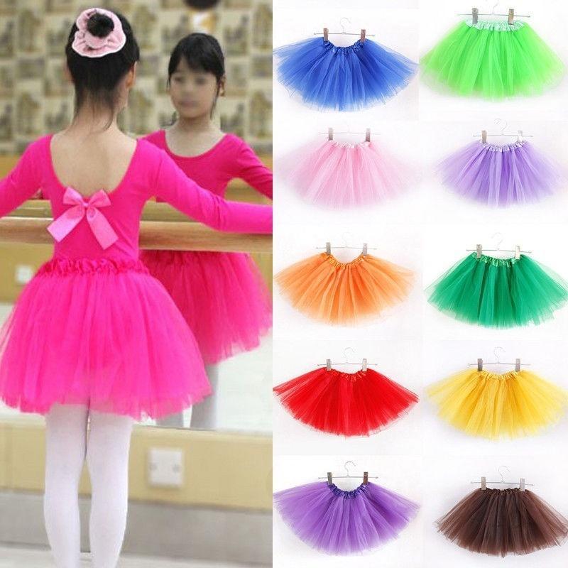 Baby Girls Kids Tutu Ballet Dance Skirt Dress Up Short Mini Pettiskirt ...