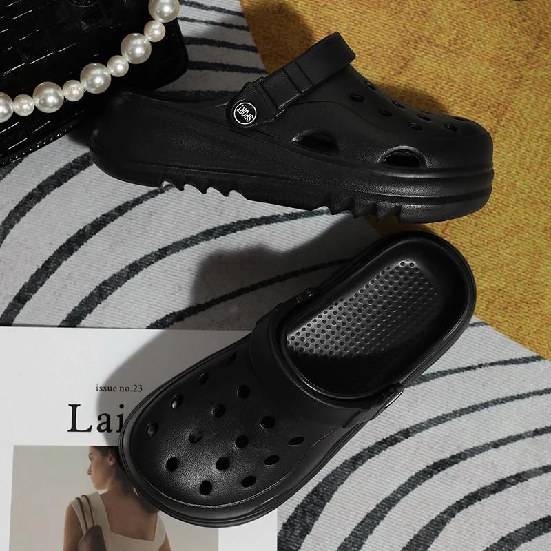 Fashion Thick Bottom Cloud Sandals Women Round Toe Soft Sole Platform Sandals Woman Summer Hollow Out Non-Slip Casual Sandalias Mujer