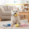 Furry Cotton Rope Dog Toy Interactive Entertainment Noise-making Plush Doll with Rope Knots, Durable and Chewable for Pets.