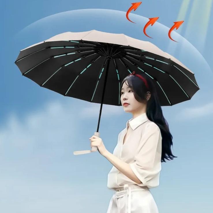 80 Bone Super Full-automatic Umbrella Sunscreen UV Protection Sunshade Reinforcement Wind Resistance Durable Waterproof