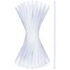 50x Transparent Plastic Reusable Straws for Drinks Straight