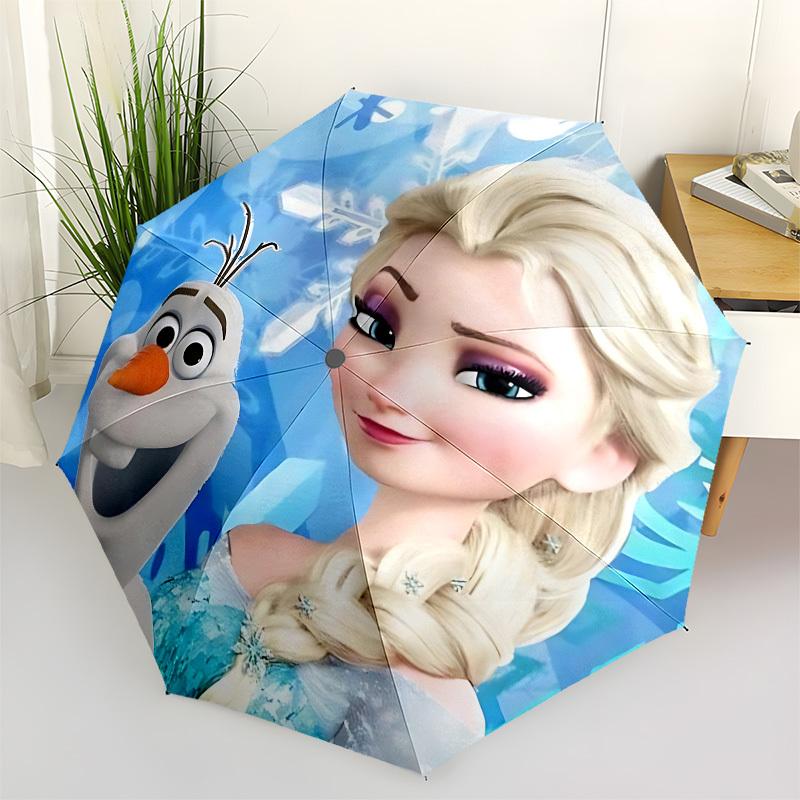 

ElsaOlaf Themed Automatic Opening and Closing Umbrella, Brightly Colored 8-rib Portable Umbrella, Suitable for Men and Women, A Perfect Gift for Chris