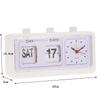 Vintage Retro Quartz Alarm Clock Flip Calendar Display Clock Day Date Time Display Clock for Home Bedroom Decoration