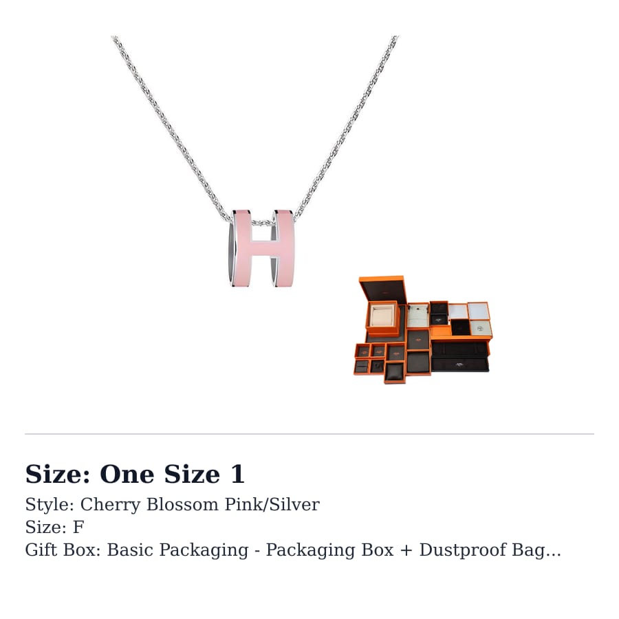 Hermes POP H Enamel Alloy Necklaces Women's Silver Chain H147991FP59