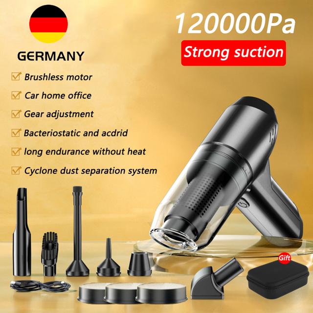 120000Pa Car Vacuum Cleaner Wireless Strong Robot Cleaner Home & Car Dual Use Mini Vacuum Cleaner Keyboard Cleaning