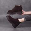 Thick-soled Martin Boots Women's British Style 2025 Autumn and Winter New Velvet Versatile Non-slip British Style Round Suede Short Boots