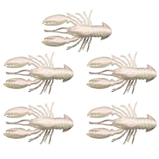 5Pcs Shrimp Fake Baits Artificial Lures Vivid Color Natural Swimming Posture Mini Size Portable Realistic Fishing Lures