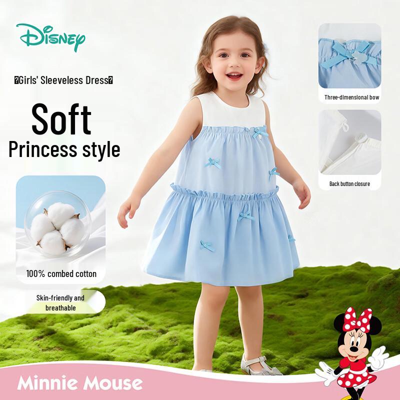 Disney Girls  Summer Sleeveless Cotton Princess Dress 130/64