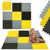 Large Foam Puzzle Educational Foam Mat 180X180 Cm 9 Pcs. Contrasting