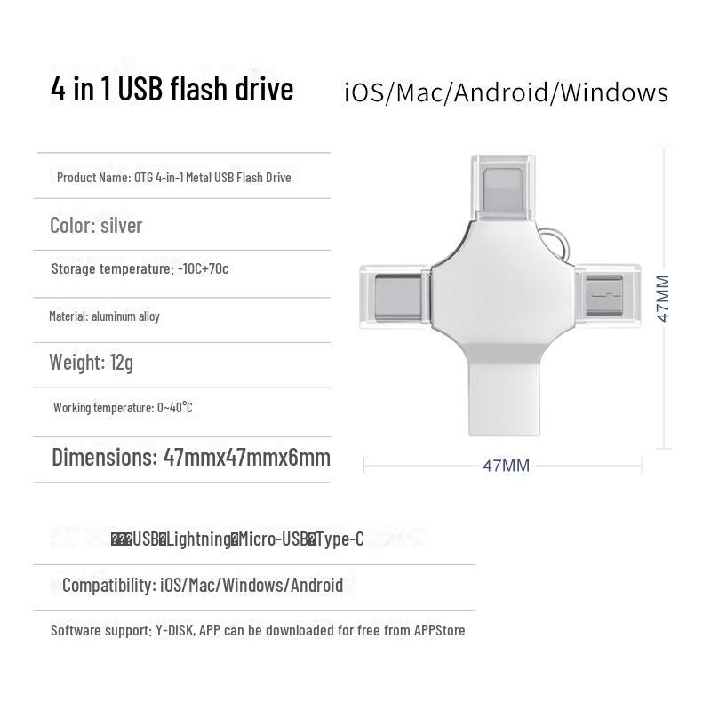 Multifunctional USB-C Flash Drive & OTG Memory Expansion (128GB/256GB/512GB)