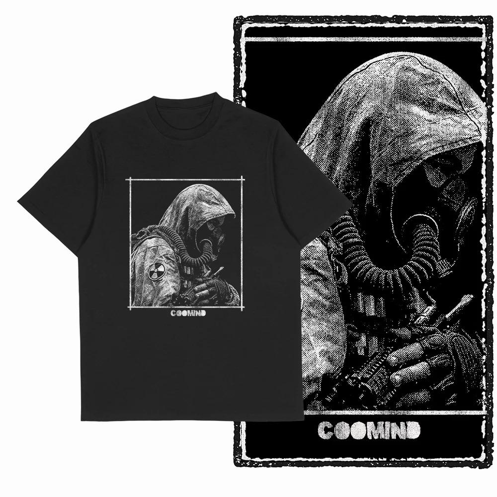Hot Classic Gothic Style North American Gray Wolf Graphic Print T-shirt Men Women Streetwear Y2K Harajuku Loose Casual Oversized Top Summer New Tee