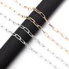 5 Yards/Roll Aluminium Paperclip Chains Ripple Oval Cross Chain for Necklace Bracelet Bag Gifts DIY Jewelry Making Components