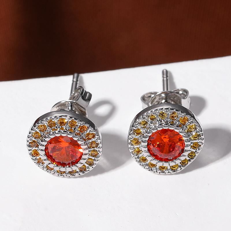 

Trendy Sparkling Zircon Romantic Cute Four-Pointed Star Stud Earrings for Women European Fashion Gold copper Color Jewelry Gift