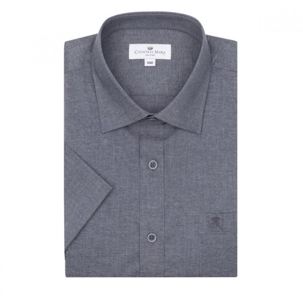 Countess Mara Men Stretch Cation Navy Regular Fit Short Sleeve Shirt Cdcz2b5403n 95