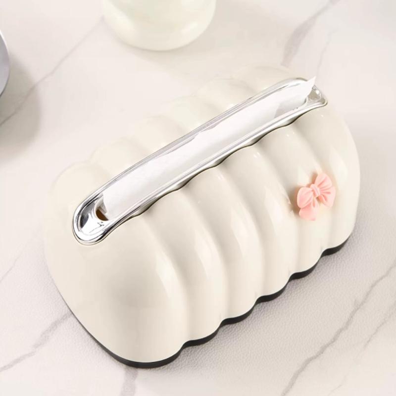 1pcs Minimally Irregular Shell Shaped Built-in Spring Tissue Box Home Living Room Coffee Table Decoration Car Interior Decorat Tissue Storage Boxes